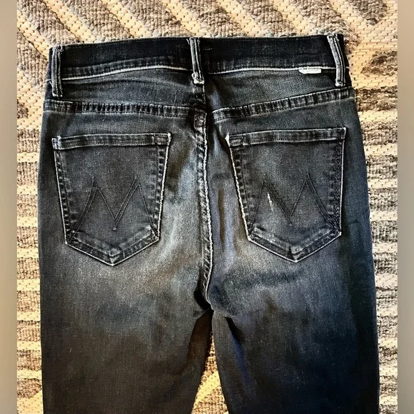 MOTHER Sz 26 High Waisted Vamp Slightly Sinful Black Orig$278 - Picture 12 of 12